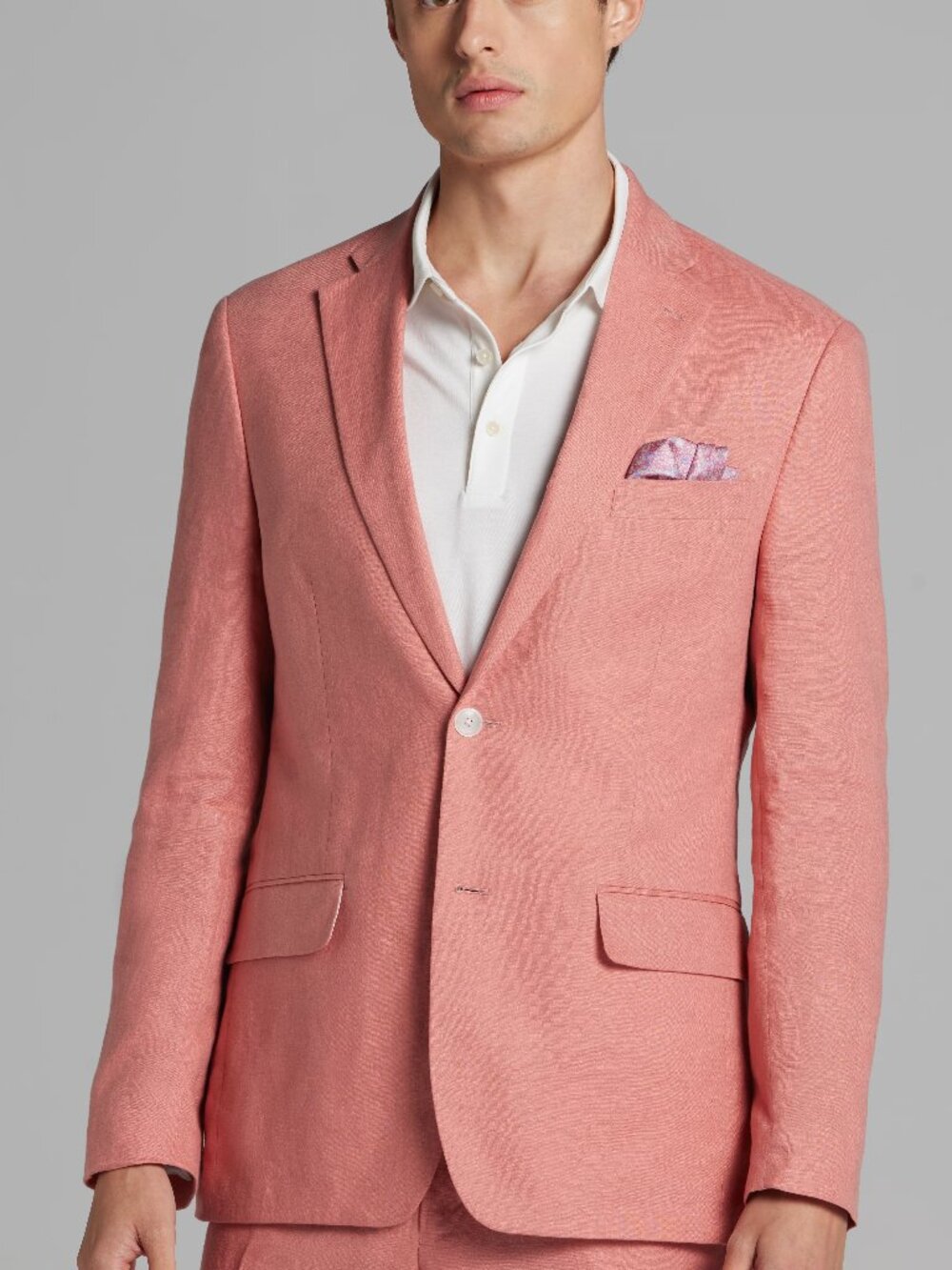 Tommy Hilfiger Modern Fit Linen Suit Jacket | color Peach | 42 Long
